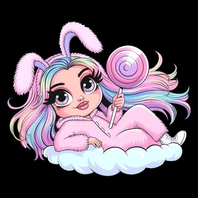 Lapin fantaisiste avec sucette
