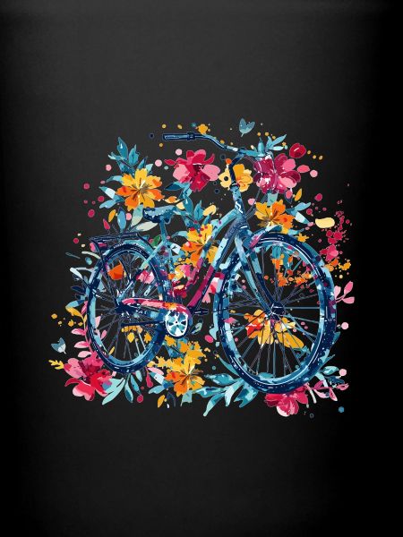 Vélo avec des fleurs