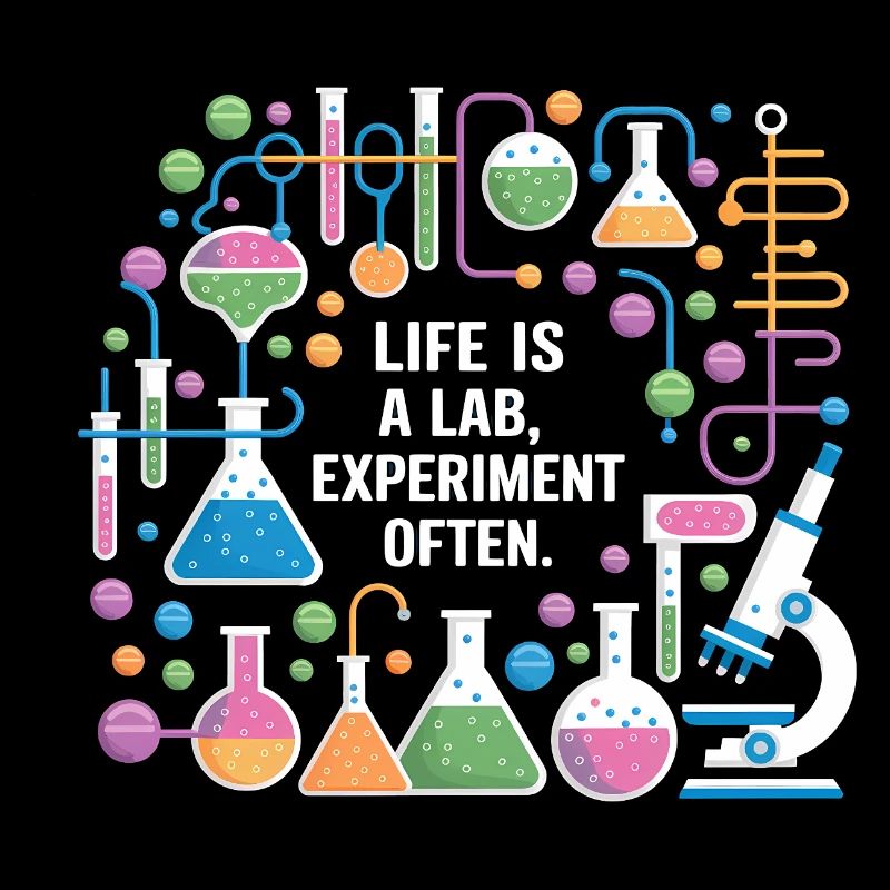 Leben ist ein Labor Experimentiere Often