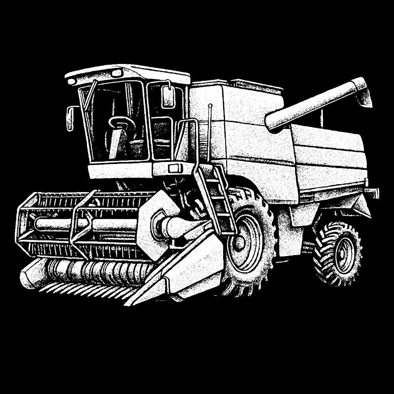 Moissonneuse Field Giant sur pneu