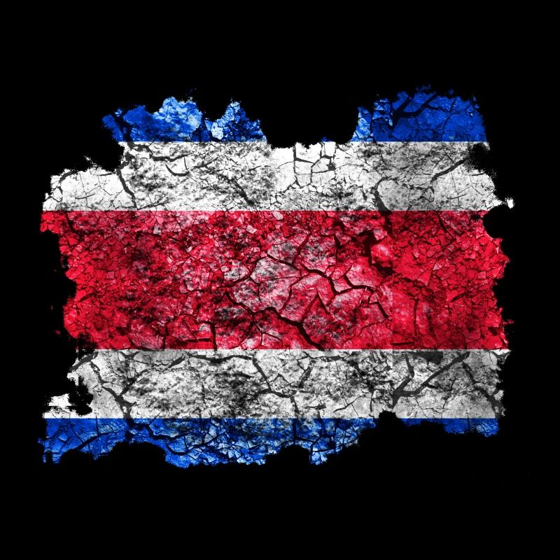 Costa Rica Drapeau Vintage