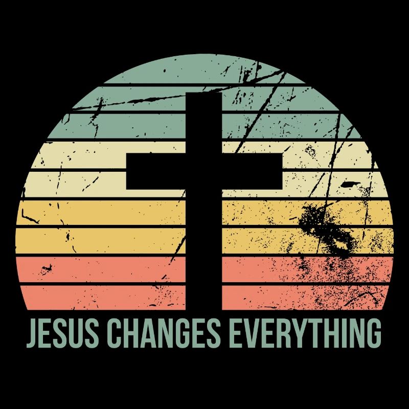 Jesus Changes Everything, Christian, Cross, Green