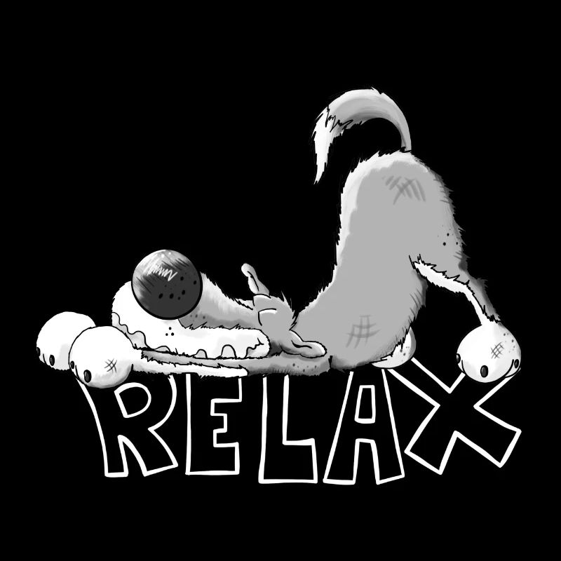 Loup gris est relaxant