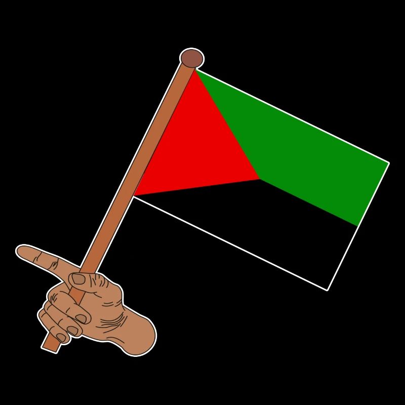 Drapeau de la martinique dans la main