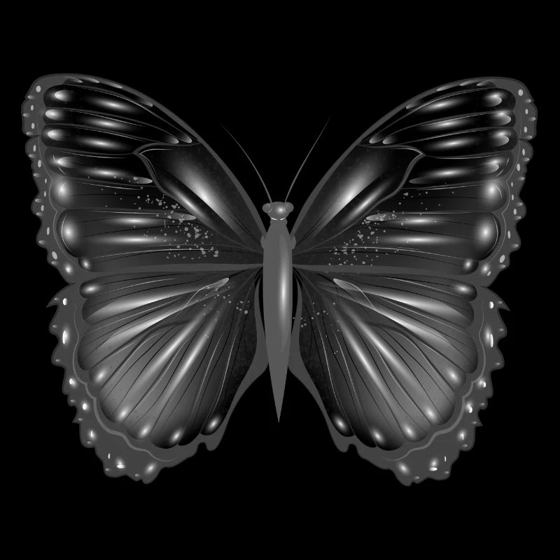 Papillon fantaisie noir avec reflets