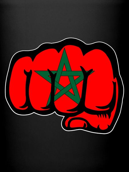 Drapeau du Maroc main poing