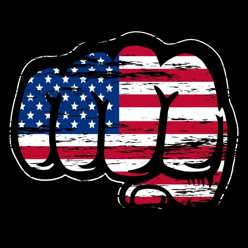 Drapeau des États-Unis Poing à main utilisé