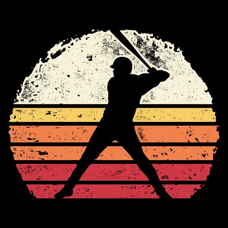 Baseball Sunset Silhouette