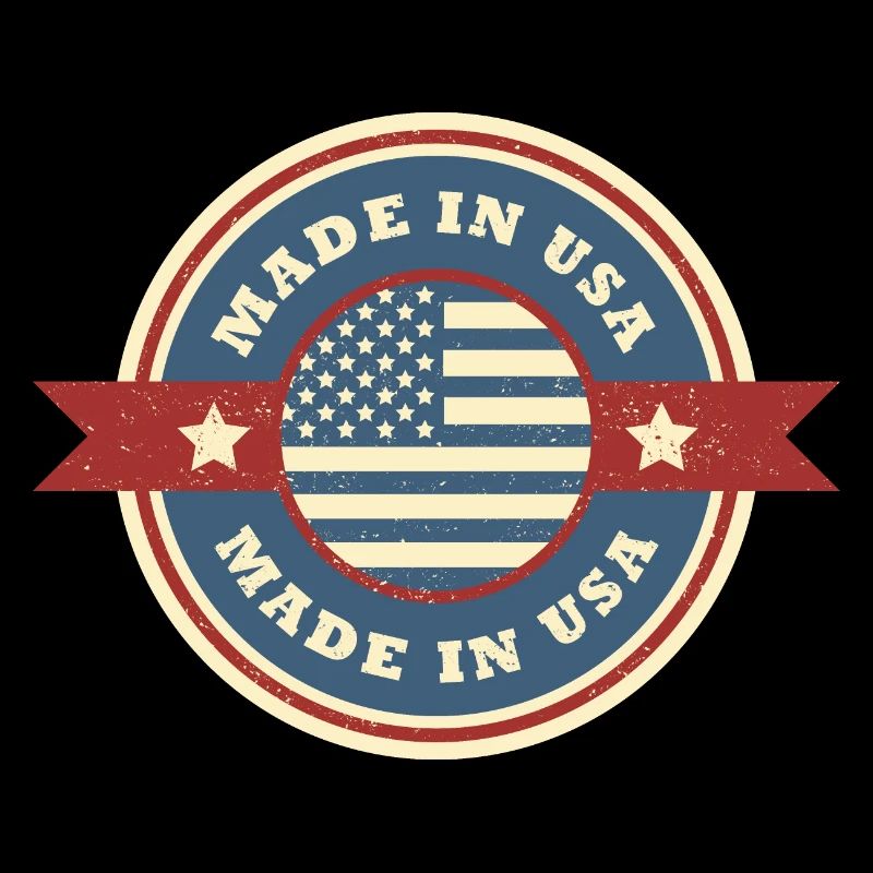 Fabriqué aux États-Unis Rétro Grunge Design américain