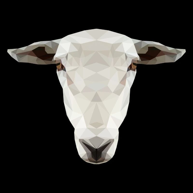 Sheep Head – Geometric Low Poly Animal Design