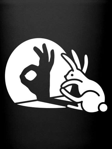 Rabbit shadow hand OK gesture sign Okay pico bello