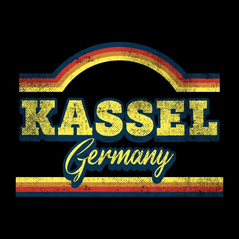 Kassel Germany City Font Vintage Retro