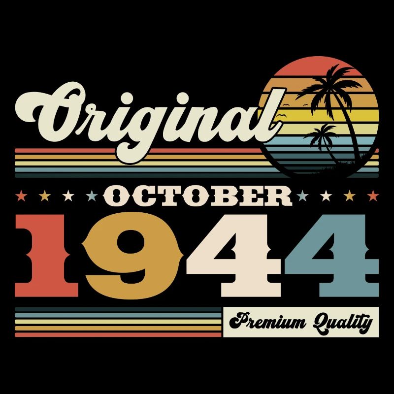 80e anniversaire octobre millésime 1944 millésime