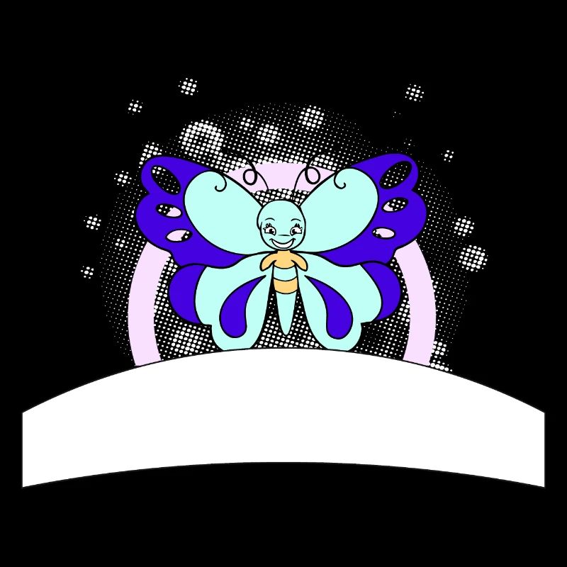 Papillon coloré avec champ d’écriture