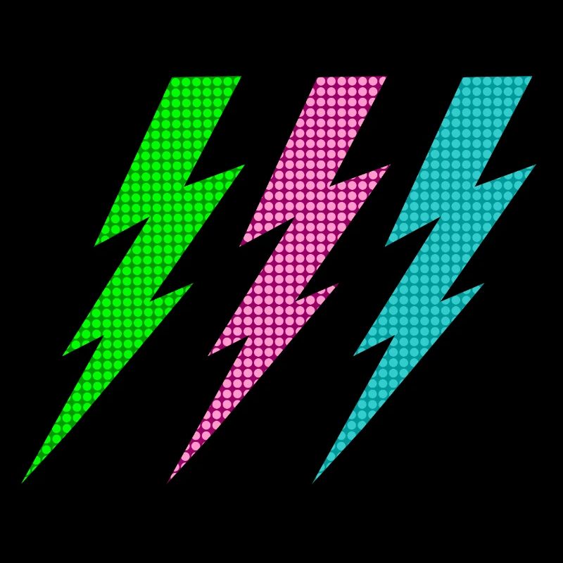Three lightning bolts
