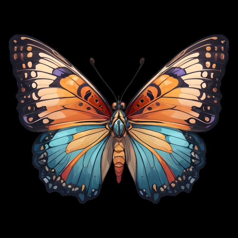 Dessin de papillon coloré