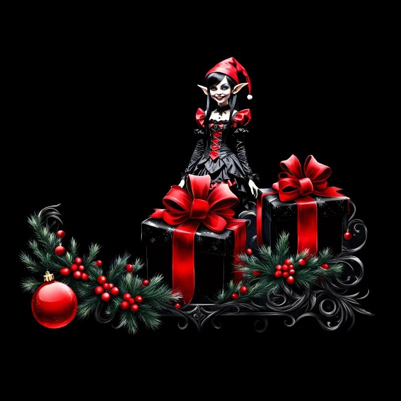 Mignon Gothique Elfe de Noël