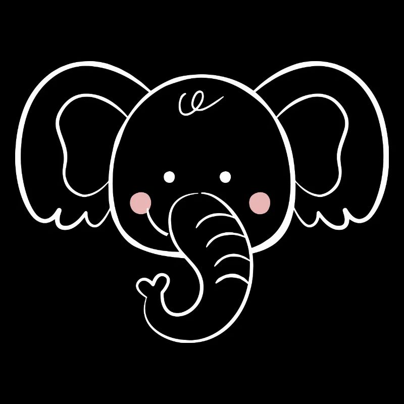 Dessin d’éléphant mignon - Design ludique
