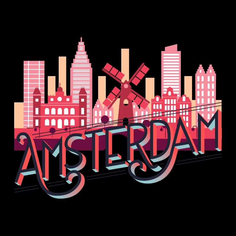 Amsterdam, Pays-Bas, Pays-Bas, Skyline City