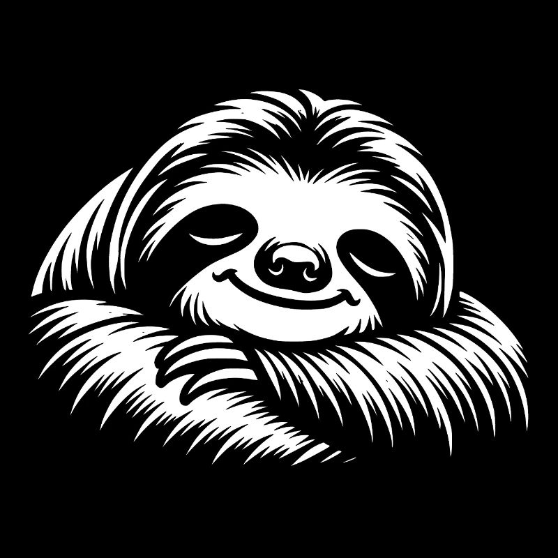 Cute Sleepy Sloth Stay Cool