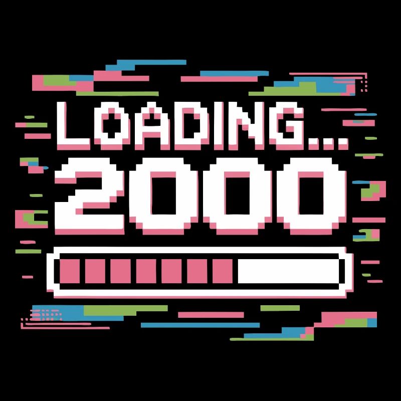 Pixel Retro Design Loading 2000