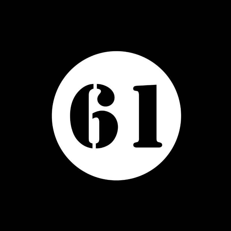 NUMMER 61 Einundsechzig Geburtstag Geschenk