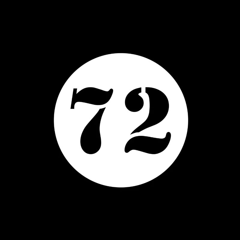 NUMMER 72 Zweiundsiebzig Geburtstag Geschenk