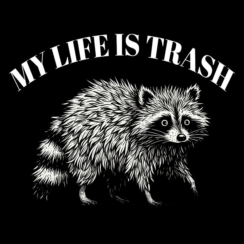 My Life is Trash Waschbär (Dunkel)