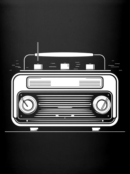 Retro Radio Drawing
