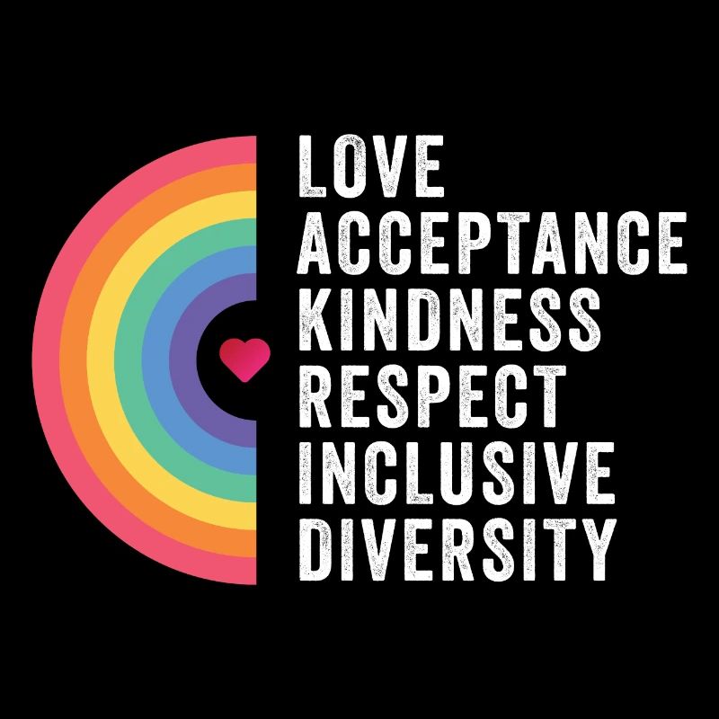 Mois de la fierté LGBT - Amour. Acceptation. Bonté.