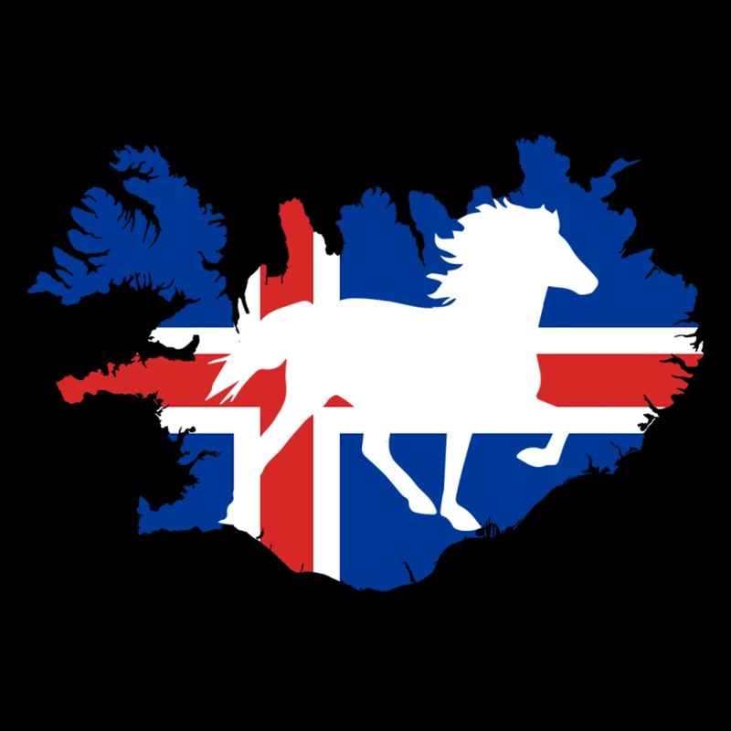 Islandpferd Flagge Isländer Reiten Geschenk