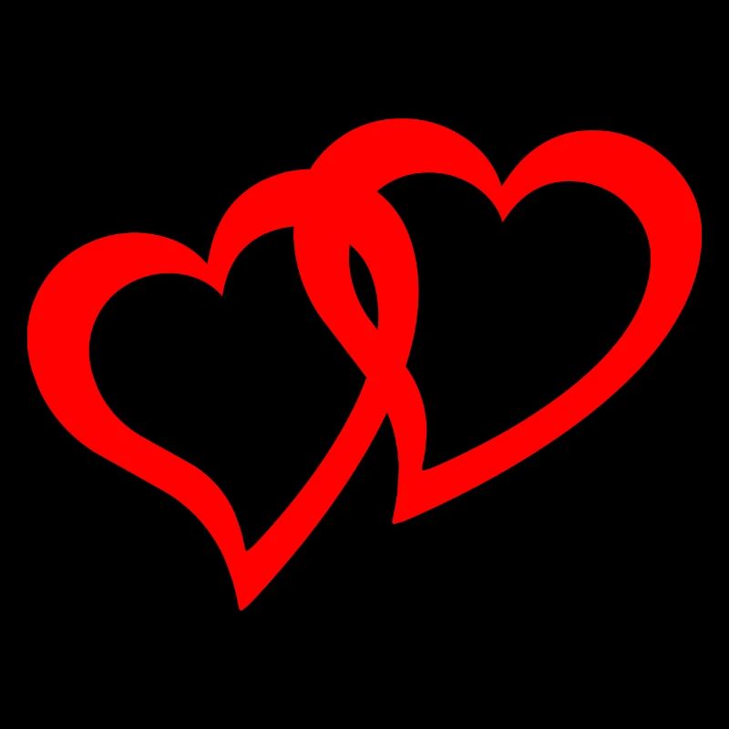 double hearts red