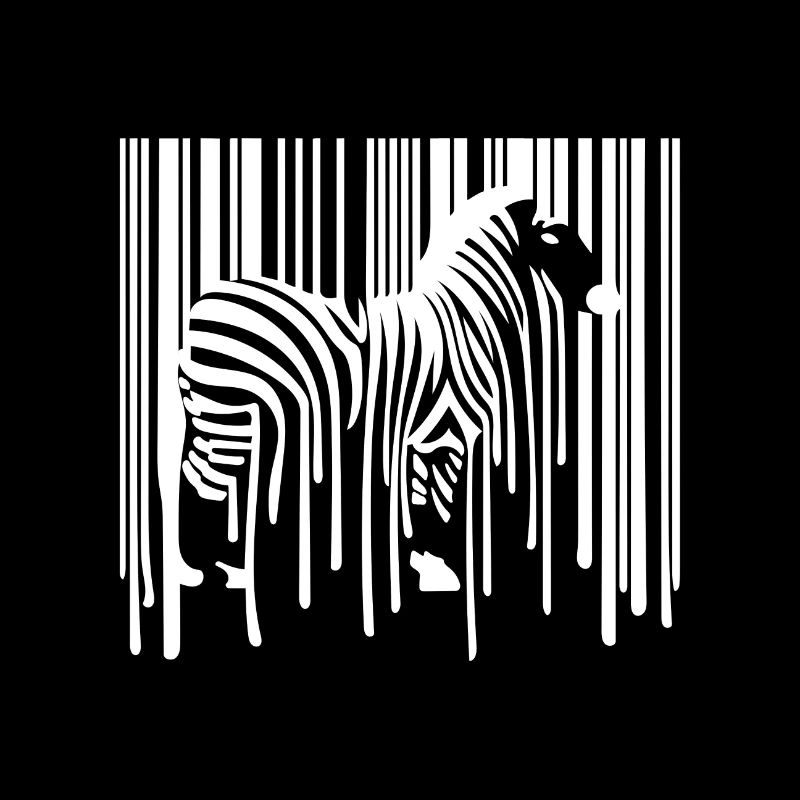 ZEBRA Barcode Drippy Graffiti Street Art