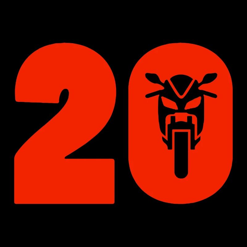Motorrad Startnummer 20