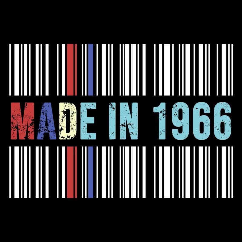 1966 anniversaire 56 ans 56e anniversaire rétro code-barres