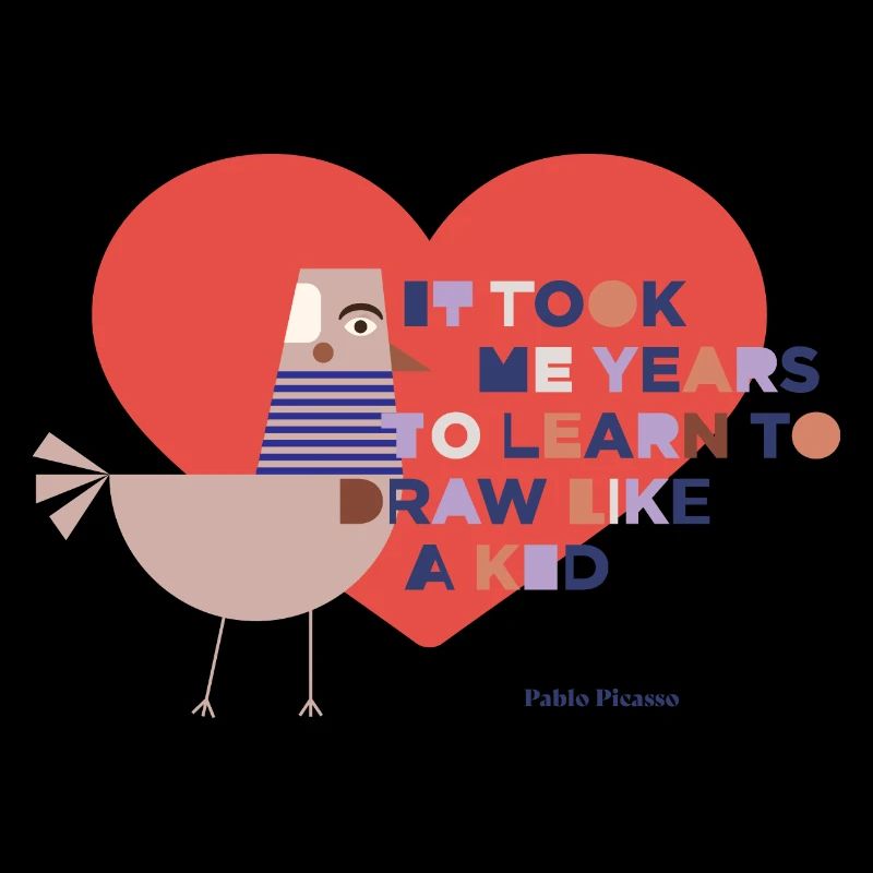 Citation d’art d’apprentissage de Heart Bird