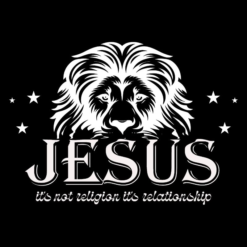 Lion Head with Jesus Writing