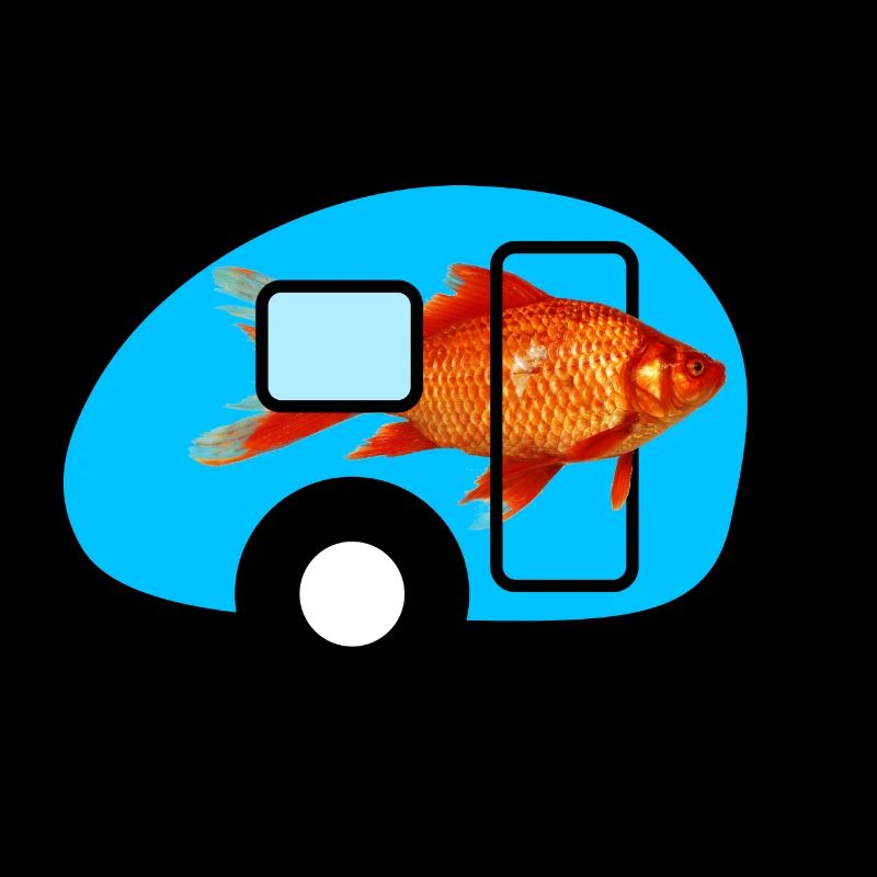 Caravane Poisson rouge Camping Caravane Vintage Fish