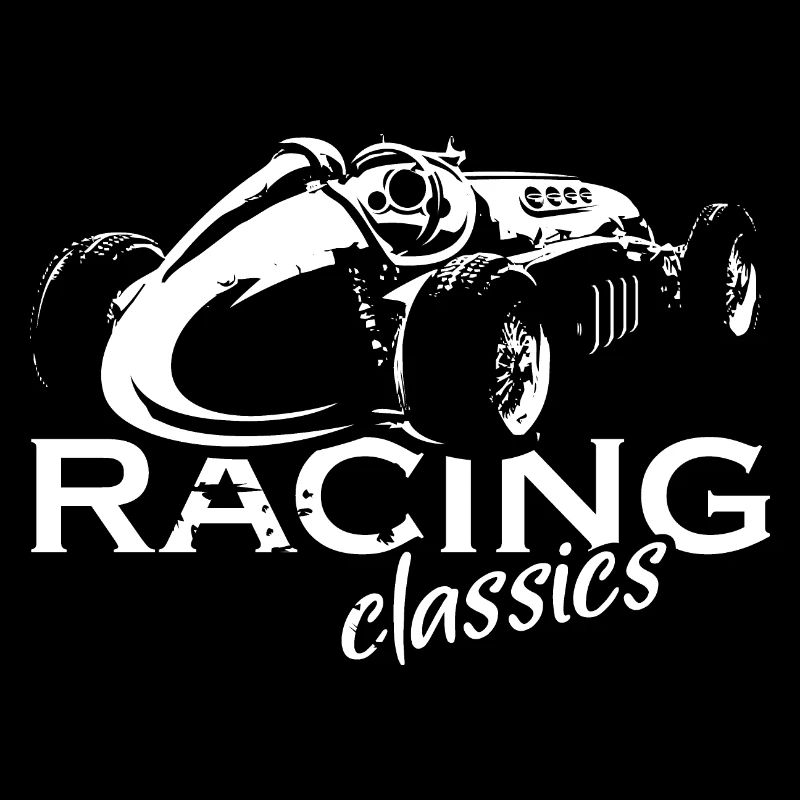 Retro Racing Oldtimer V8 Autos Symbol Logo icon
