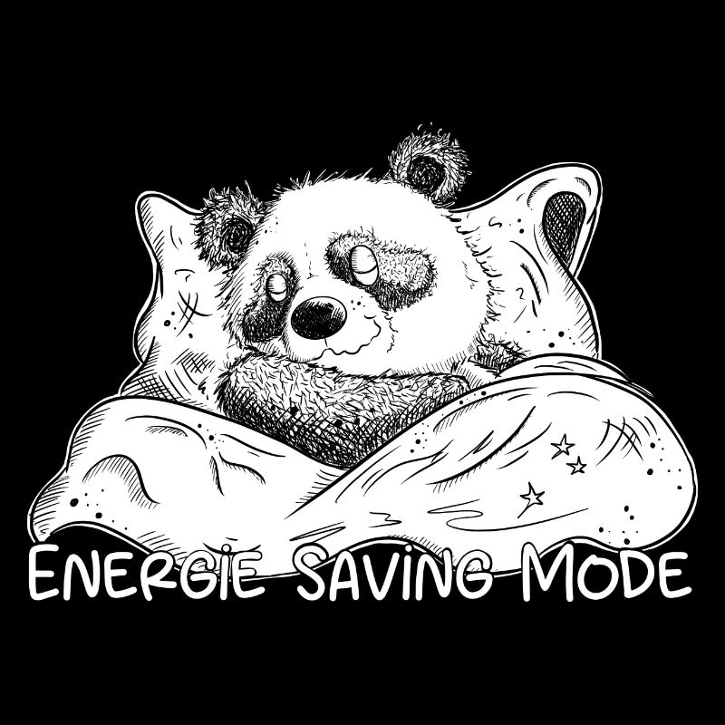 Energy Saving Mode Panda Bär Schläft