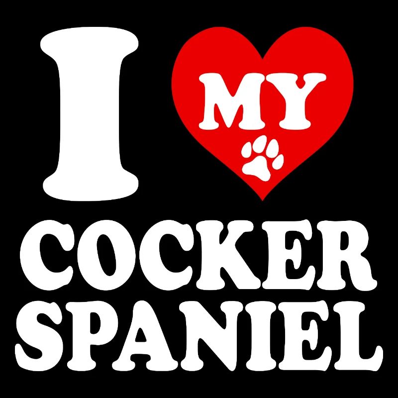 J’aime mon cocker Spanel chien chien coeur drôle