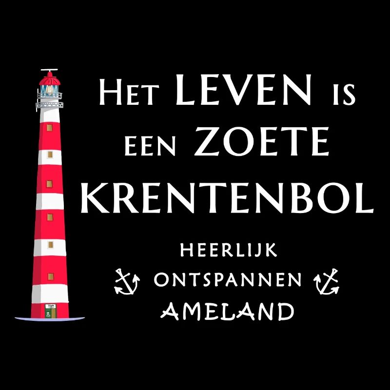 Ameland, Netherlands Lighthouse Hand Drawing