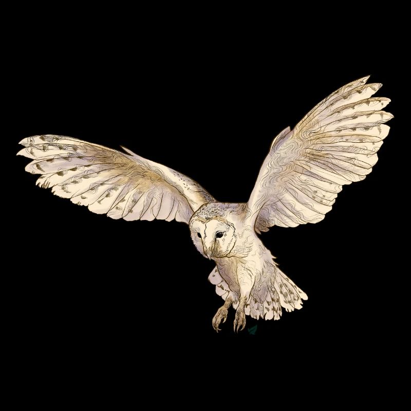 Wunderschöne Schleiereule im Flug