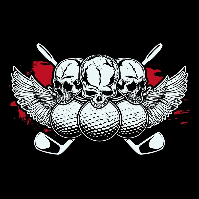 GOLF | Skull Golfball Golfschläger Golfer Geschenk