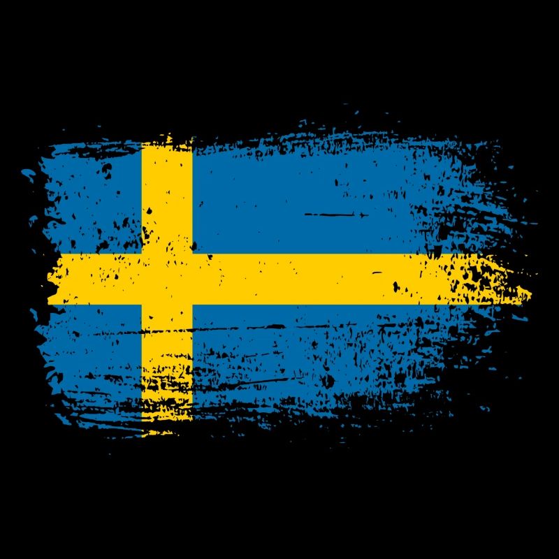 Distressed Swedish Flag Brush