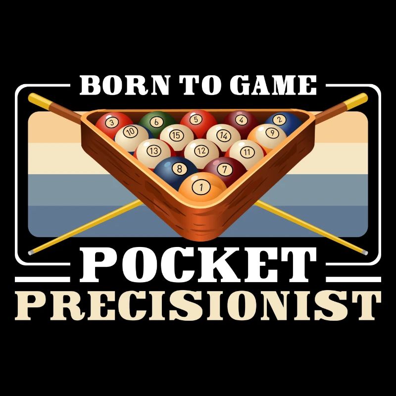 Pool Billardspieler Queue 8-Ball