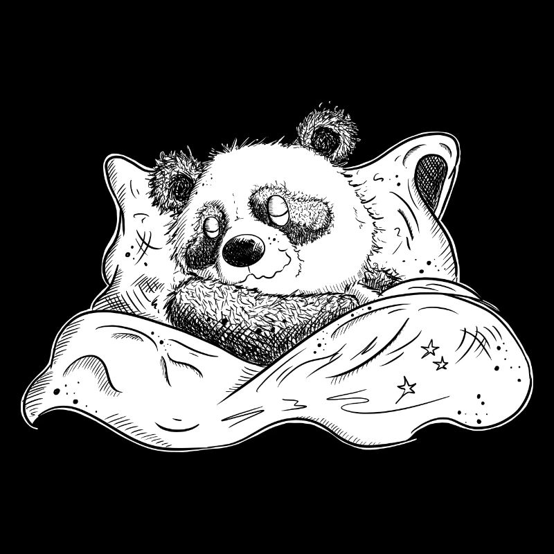 Panda Bär Schläft Und Träumt Gute Nacht