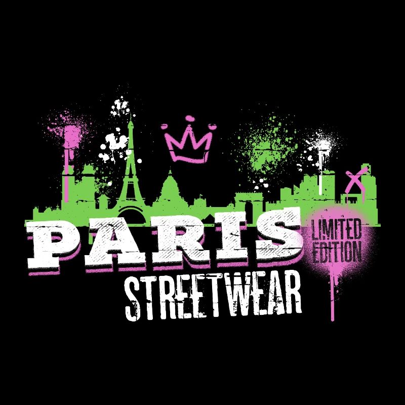 Paris Skyline Stadt Frankreich Graffiti Kunst