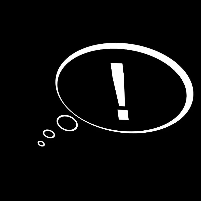Point d'exclamation dans une bulle