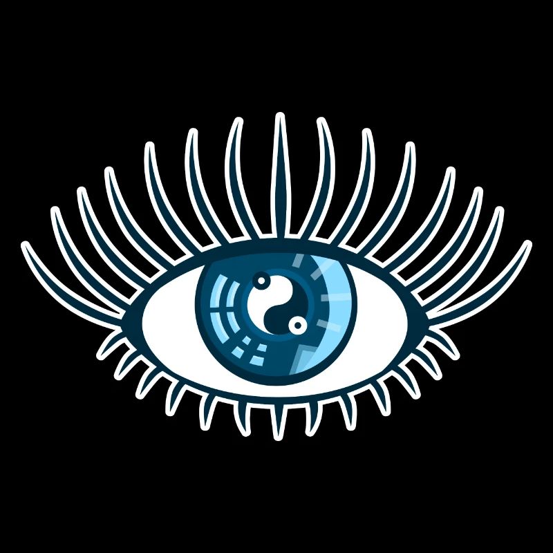 Eye Blue Providence Yin Yang Symbole